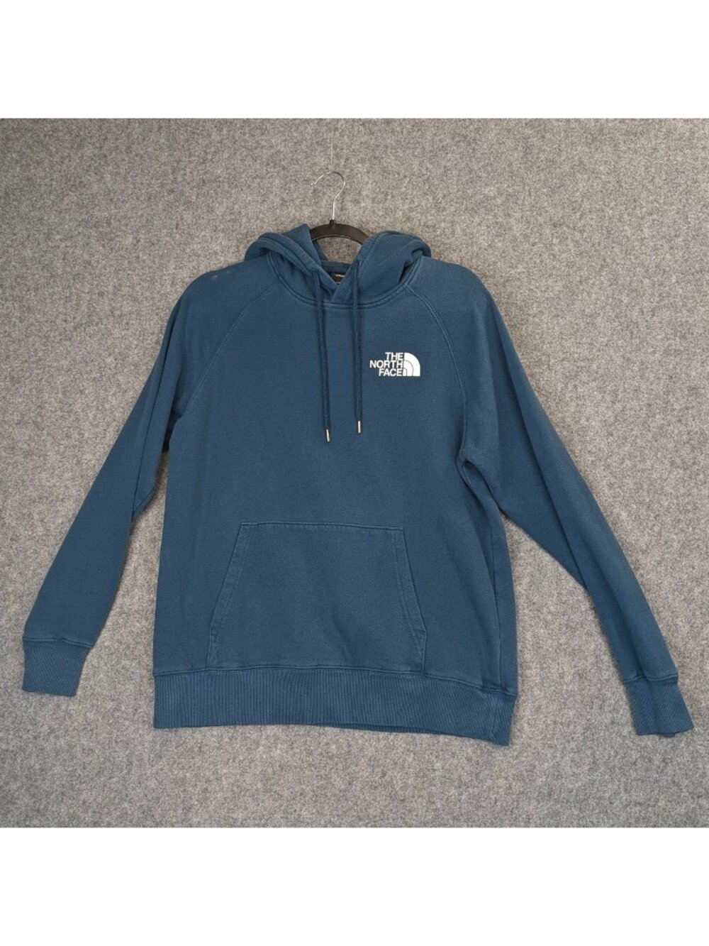 The North Face Womens Medium Hooded Sweatshirt Logo Front & Back Teal Hoodie